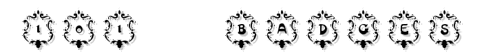 101! Badges font